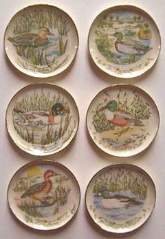 Dollhouse Miniature Duck Platter 6Pcs.